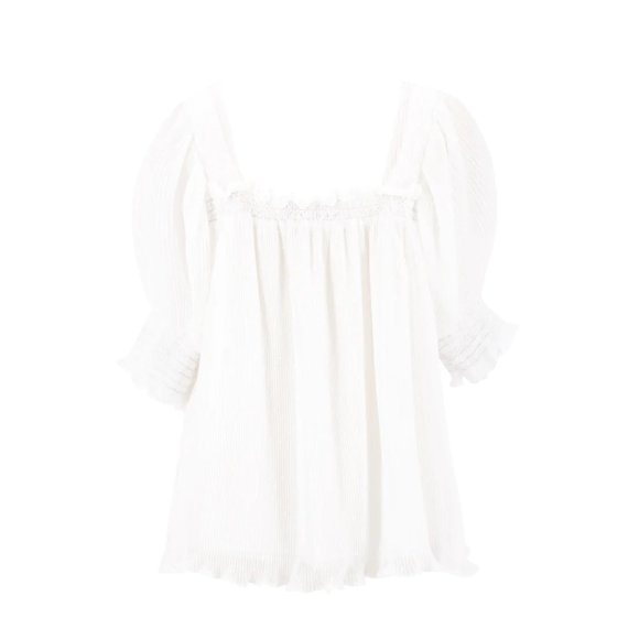 DONDOLO Women's Eloise Shirt XS- White Dot || NWT - Picture 1 of 4